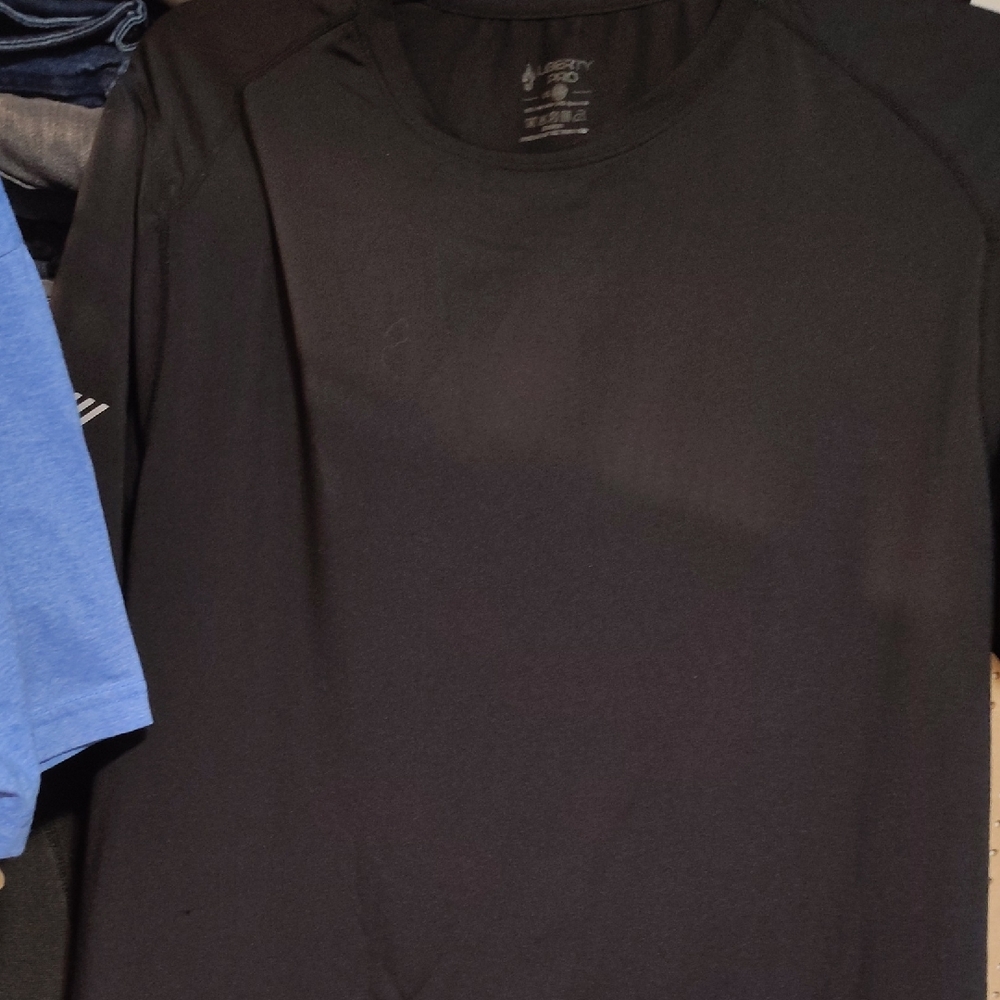 Liberty Black Short Sleeve Tee Classic Cotton Crew
